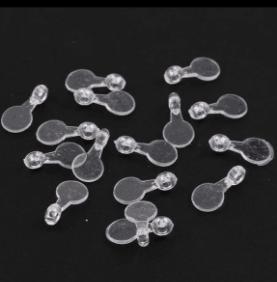 1000Pc Clear Acrylic Bails  Round Transparent Button Bails  Clear Acrylic Plastic Bails for Craft and Jewelry Making Finding