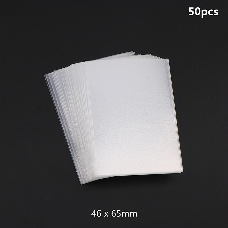 

50 шт. прозорих протекторів для гральних карт Прозорий захисний рукав для карт PokéMon Настільна гра ID Фотокартка Пакет-набір 46*65mm/