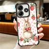 Cute Cartoon Bunny Rabbit Plating Phone Case For Xiaomi Redmi Note 14 15 Pro Plus 13 12 11 11S 11T 10 9S 9 5G Anti-Fall Airabag