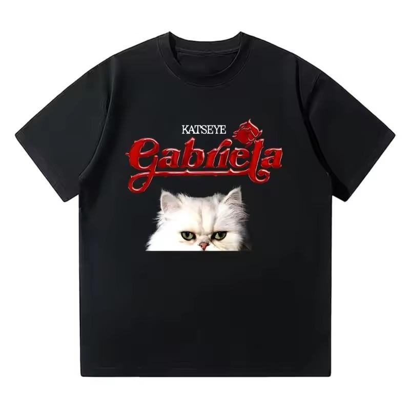 Hot Katseye Funny Print T-shirt Women Men Casual Graphic Tees Tops Unisex Korean Style T Shirt Gothic Y2k Tshirt Clothes