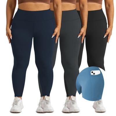 Plus size jógové kalhoty pro ženy 300 liber s vysokým pasem pro kontrolu bříška, vysoce elastické, přiléhavé plus size jógové kalhoty