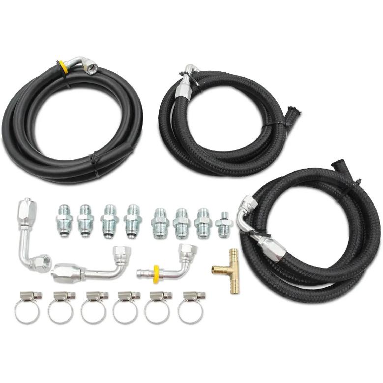 Universal Hydraulic Brake Hose Kit with Fittings for Power Booster Systems