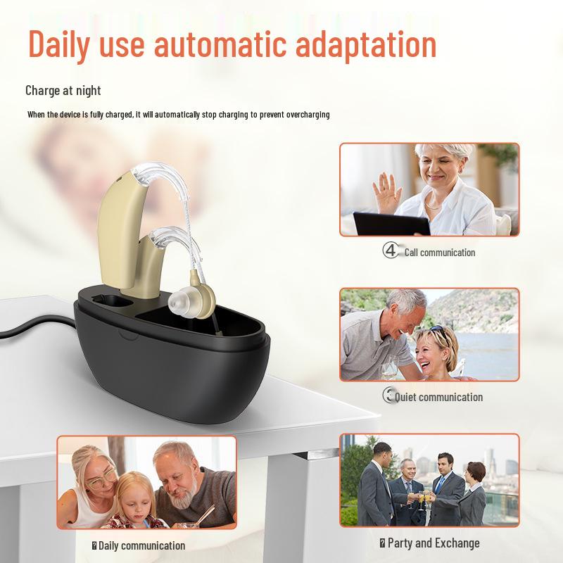 Noise-Canceling Hearing Aids with Sound Amplifier & Charging Case for the Elderly
