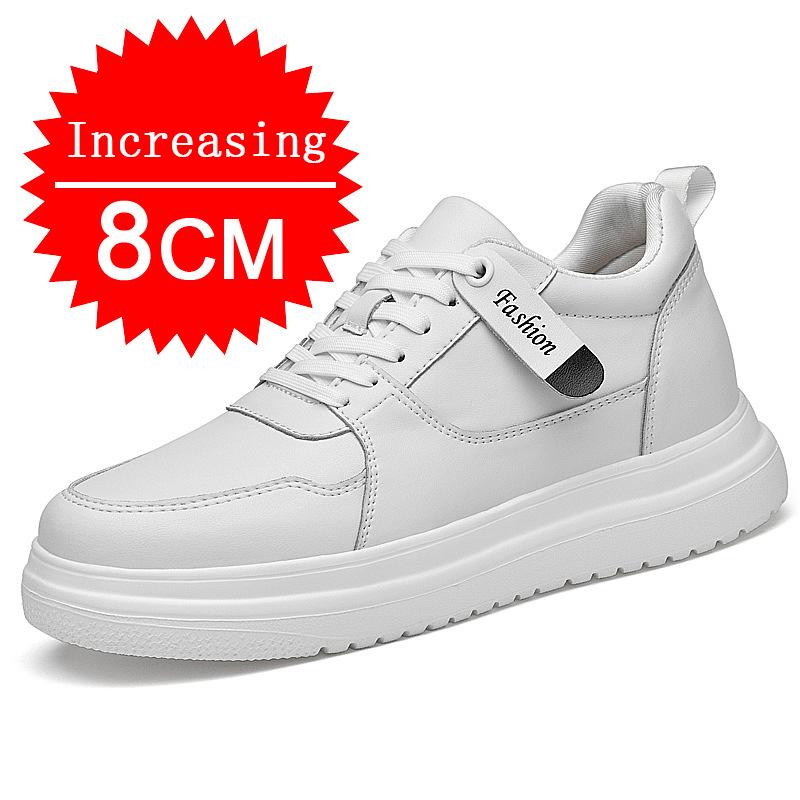 6/8/10CM Dicke Sohle Erhöhende Schuhe Strapazierfähiges Herrenschuhwerk Mode Herren Freizeitschuhe Herren Low-Cut Sneaker Atmungsaktive Höhe