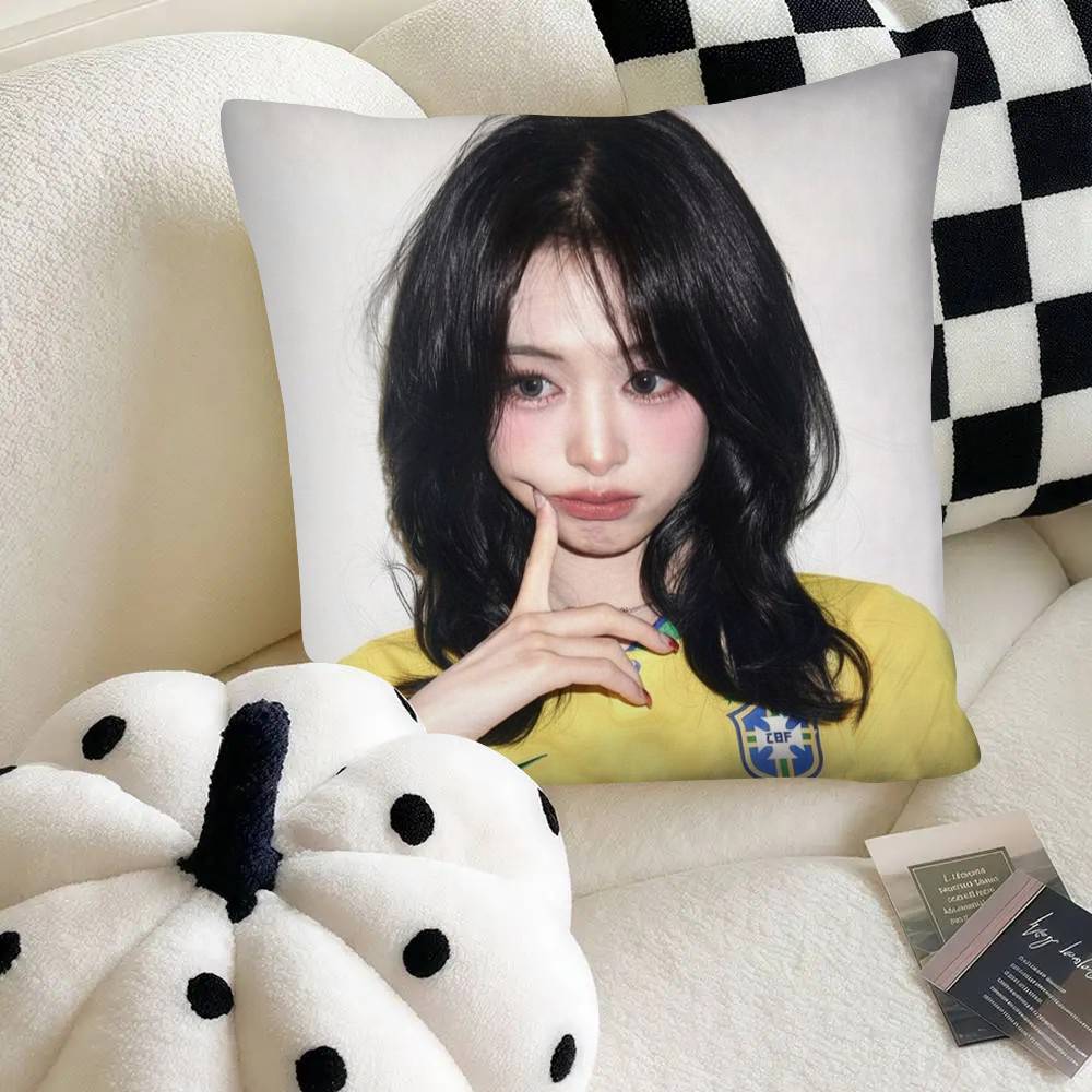 KPOP BabyMonster Band Pillow Case Fashion Square Pillowcase Bedroom Sofa Room Ins Decoration Leisure