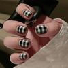 24Pcs French Long Ballet Square Fake Nails Removable Full Cover Press On Nails Acrylic False Nail Tips