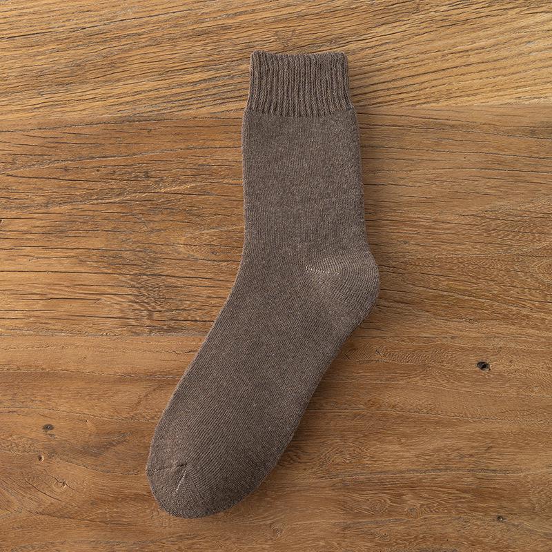 "Plush Thick Winter Mid-Tube Terry Socks: Cold-Resistant Towel Floor Socks for Men and Women"