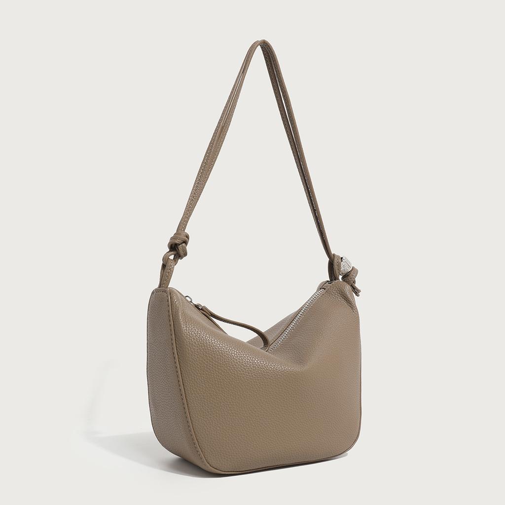 Simple Dumpling Bag New Daily Shoulder Bag Underarm Bag Fashion One Shoulder Crossbody Bag Large Capacity Soft Leather Women's Bag