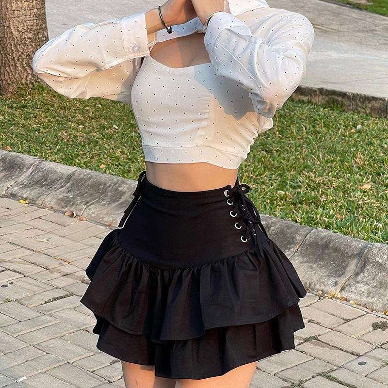 

Summer Slim Fit Side Tie Midi Skirt for Women - Sexy & Stylish XXXL чёрный