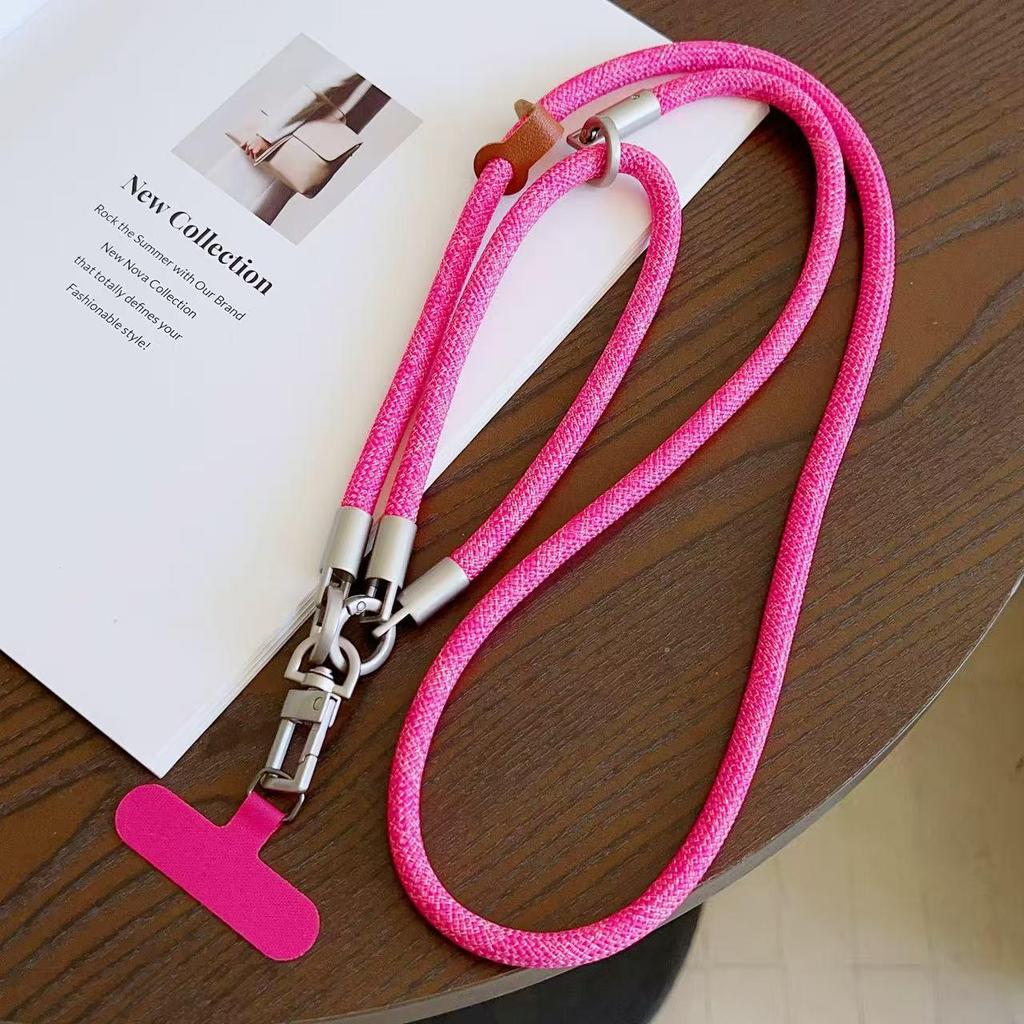 Dual-Function Anti-Lost Crossbody Phone Lanyard with Detachable Wrist Strap and Metal Buckle