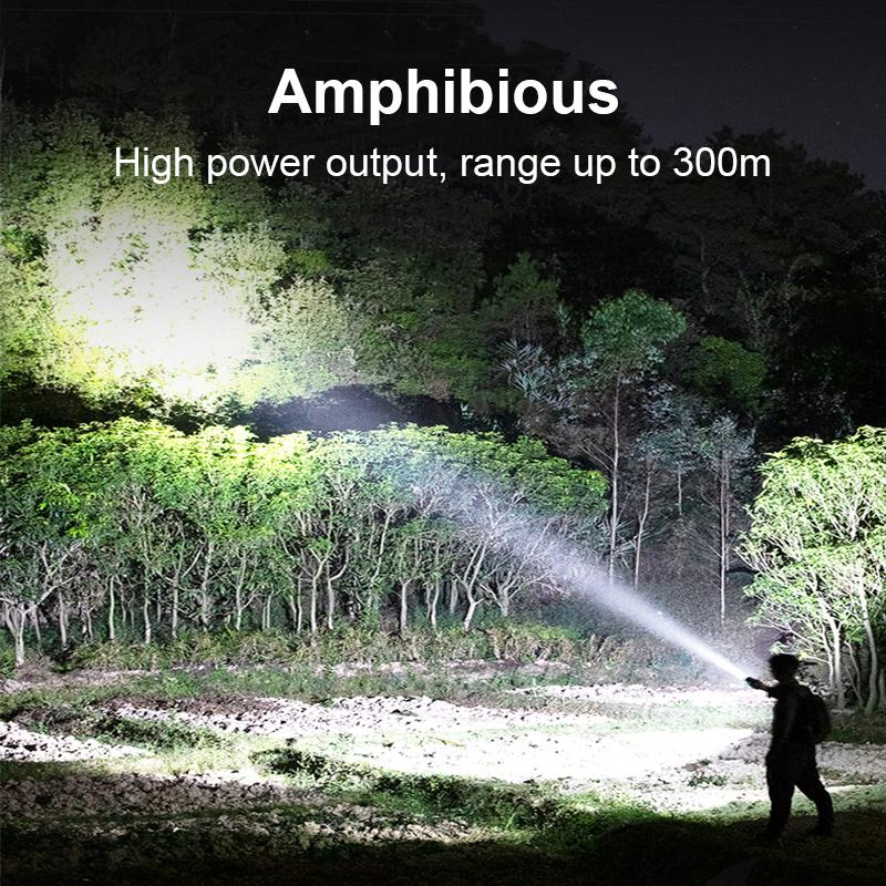 Super 8000LM XHP120 LED-dykningsficklampa Ultraljust undervattensljus Kraftfull Scuba Dive Torch IPX8 Vattentät Dyklykta