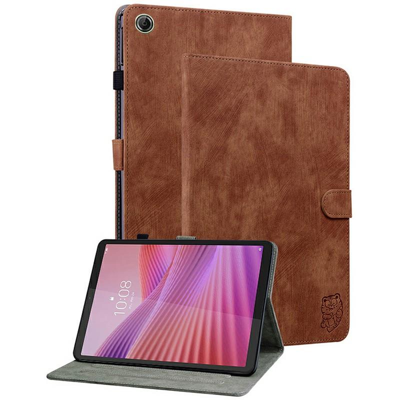 Pouzdro pro Lenovo Tab K9 s potiskem tygra, proti poškrábání, z PU kůže