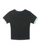 CARGOBROS FOR WOMAN French Ringer Stripe Short Sleeve T-Shirt (Black)