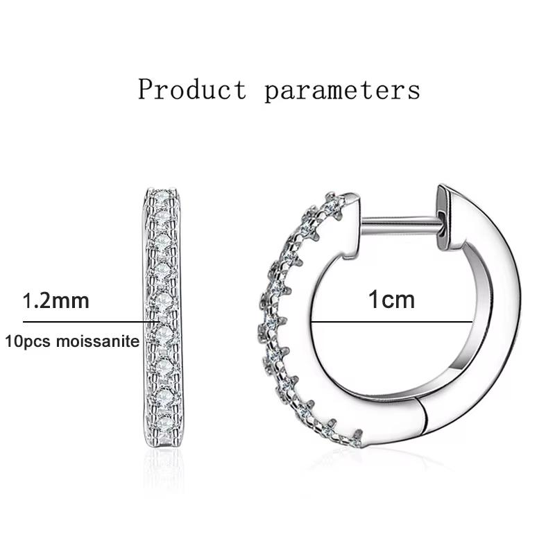 

KNOBSPIN Сертифицированные серьги-кольца с муассанитом для женщин, серебро s925, свадебные серьги-хугги, вечерние украшения