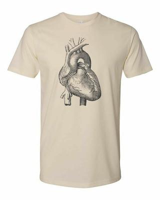 Cottage Cult Clothing Tee T Shirt Cotton Medical Anatomy Victorian Art Heart #4