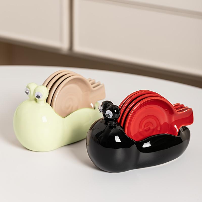 

Five-Piece Set,Snail Ceramic Small Plates for Home Use, Cute Creative Sauce Dishes for Hot Pot, Soy Sauce Dishes, Seasoning Dishes, Vinegar Dishes