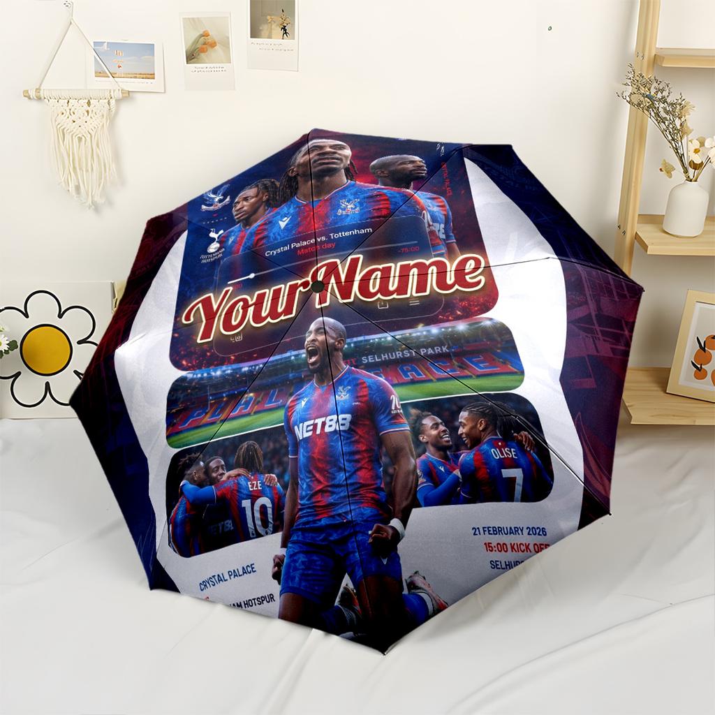 Mbappe Personalized Name Umbrella Compact Travel Automatic Umbrella with 8-Rib Foldable Design for Outdoor Daily Use Elegant Birthday/Christmas Gift