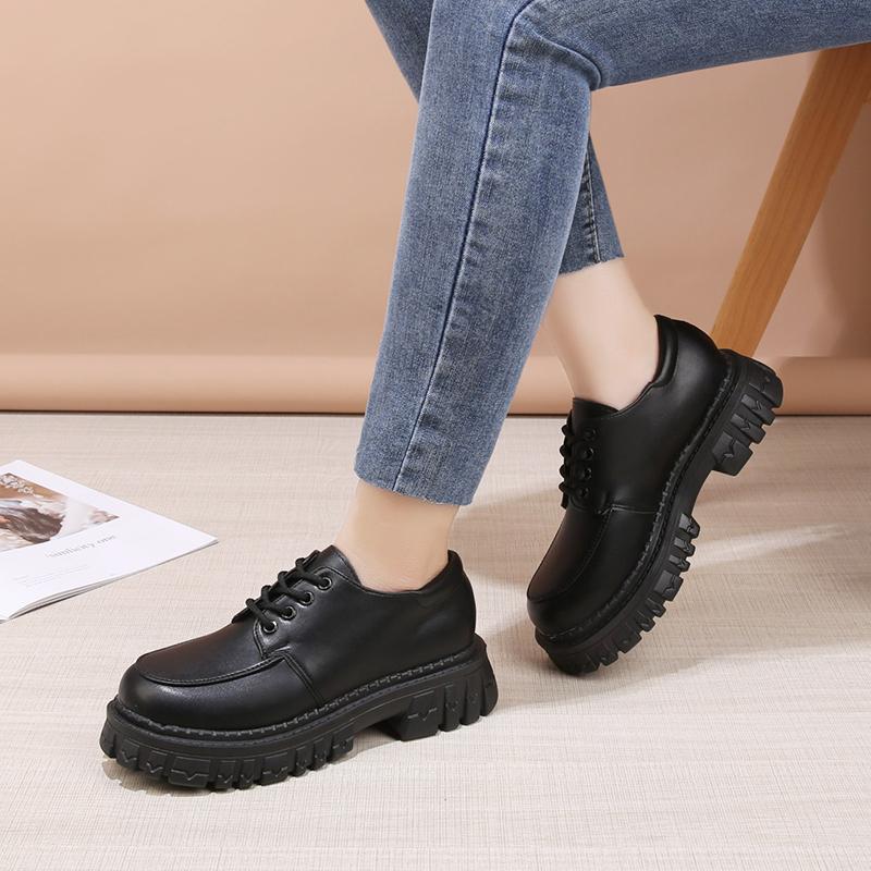 

Мода 2025 Мода Мужские Повседневные Кожаные Дерби Мужская Обувь с Квадратным Носком Трендовая Дизайнерская Обувь Мужская Обувь на Шнуровке Толстая Подошва Увеличивающая Рост 35