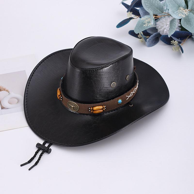 New Western Cowboy Hat Male and Female Couples Hat Autumn and Winter Mongolian Jazz Hat Decorative Knight Hat