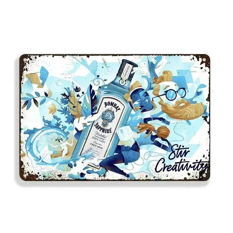 Vintage Beer Brand Metal Tin Sign Man Cave Bar Club Industrial Decor Metal Signs Plaque Garage Retro Metal Plate Wall Decor