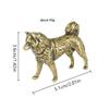 1Pc Retro Brass Tea Pet Animal Dog Statue Cute Puppy Miniature Figurine Home Office Desk Decor Gift