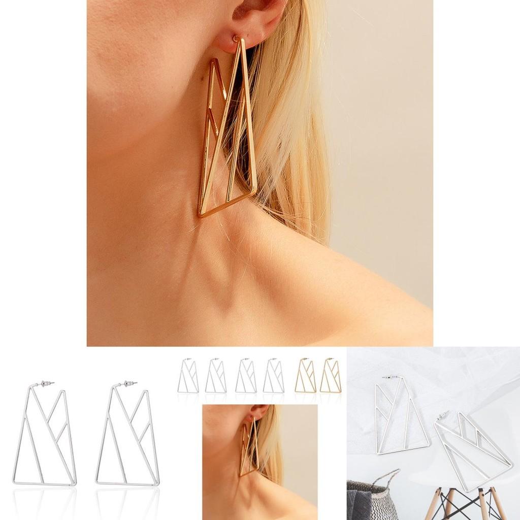 Trendy Geometric Alloy Earrings For Women Fashionable Street Style Jewelry