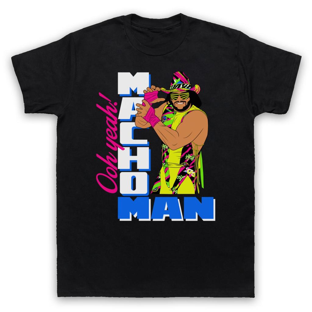 Macho Man Randy American 80's Wrestling Legend Retro Ooh Yeah Mens T-Shirt S-5XL