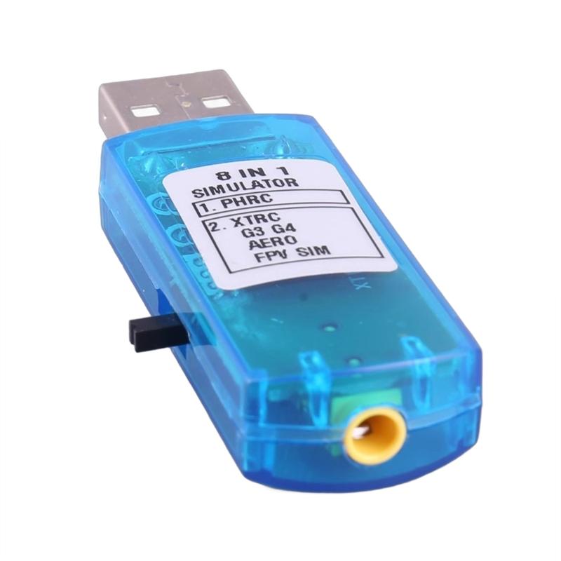 8 In 1 USB Flight Simulators FPVs Aircraft Helicopter Controllers with Cable for Learning & Practicing Flying Skill