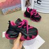 Daddy Shoes Girl 2025 New Autumn Platform Muffin Shoes Heightening Sports Shoes Ins Autumn and Winter Casual Running Shoes