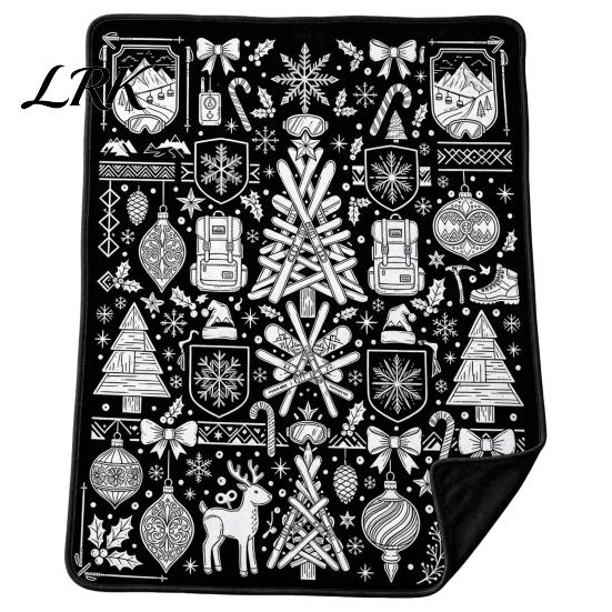 Customizable Souvenir for Birthdays Christmas DIY Coloring Blanket Adults And Kids, Color Your Own Blanket, 59" x 51" Soft Cozy Polyester Couch Cover