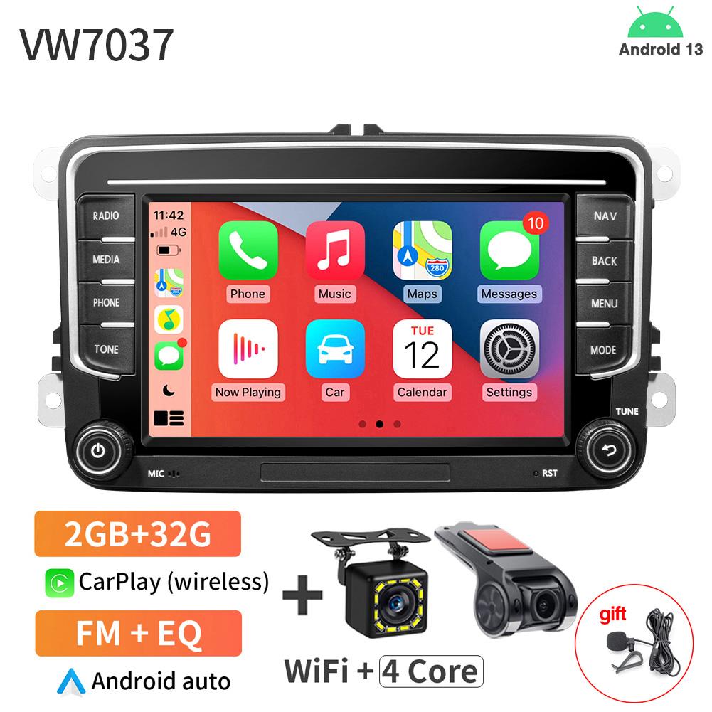 7inch Car Radio CarPlay Android Auto for Volkswagen VW Passat B6 B7 CC Tiguan Touran GOLF POLO CarPlay 7inch 2+32GB / 4+64GB