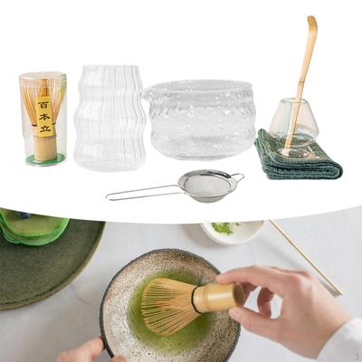 Ensemble de Thé Matcha Cérémonial 7 pièces Accessoires de Cérémonie et Cuillère à Thé Fouet Cuillère