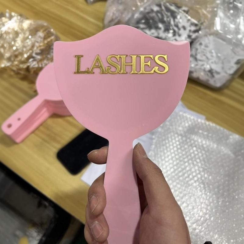 Eyelash Technician Photo Prop Acrylic Handheld Mirror Lash Beauty Cards For Social Media Lash Salon Lash Extension Displaytools