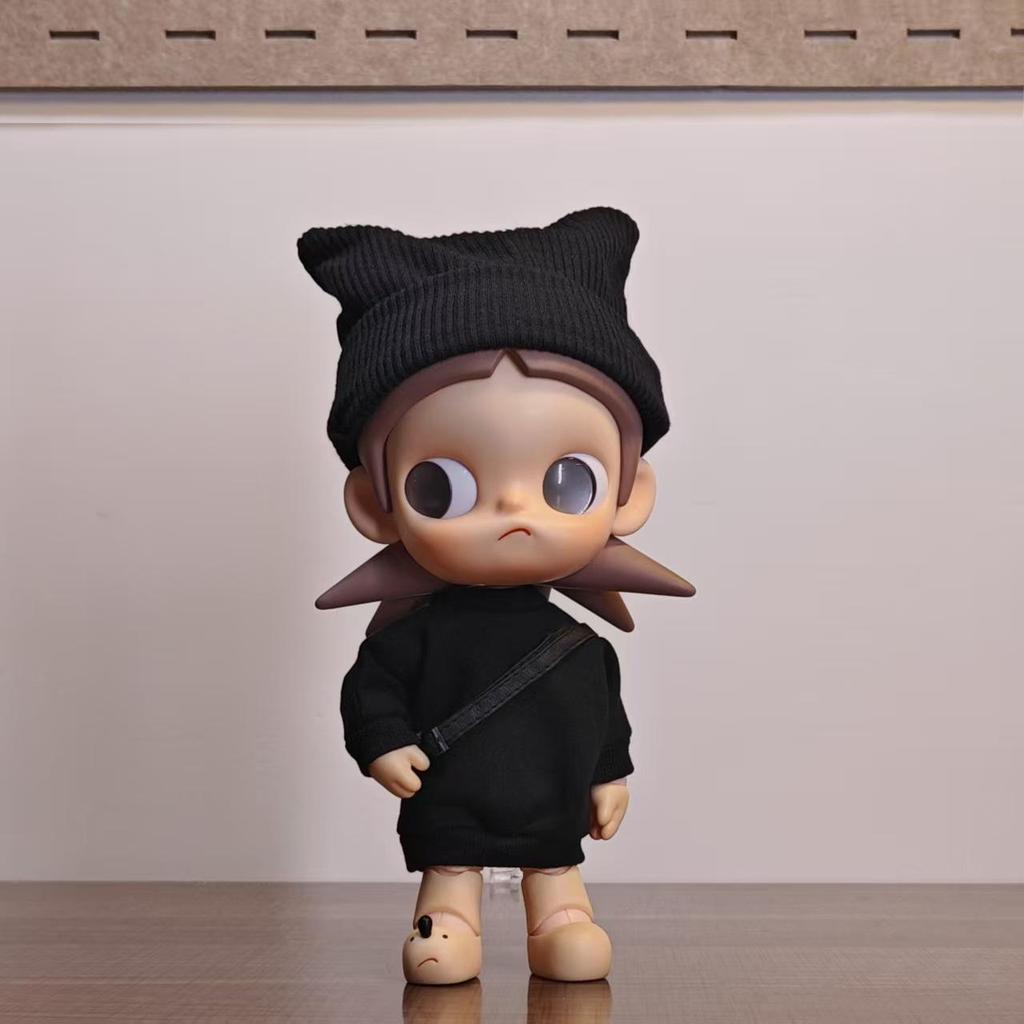 Zsiga Gazi Doll Clothes: Casual Ribbed Hoodie, Hat, BJD Doll Shoes, Dress-Up Set