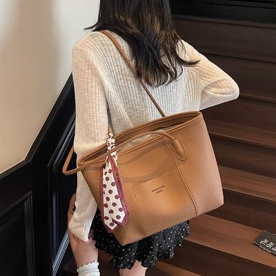 Sieviešu modes vienas pleca soma, viegla un vienkārša liela apjoma iepirkumu soma ceļošanai