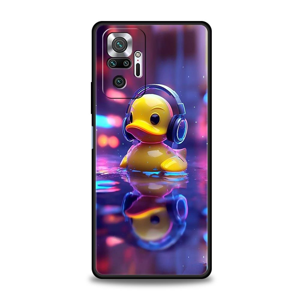 Cartoon Duck Phone Case Cover for Redmi 14C 10C Note 15 14 13 12 10 11 K40 Pro Plus 5G Shockproof Soft TPU Shell Fundas Capas