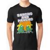 Sancho und Pancho Cartoon Unisex T-Shirt | Retro 1960er 70er Mexiko Tijuana Kröte & Maus Design, Schwarzes Lässiges Rundhals-T-Shirt, Perfektes Geschenk für Fans,