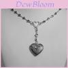 Classic Alloy Heartshaped Necklace With Titanium Pendant For Everyday Wear