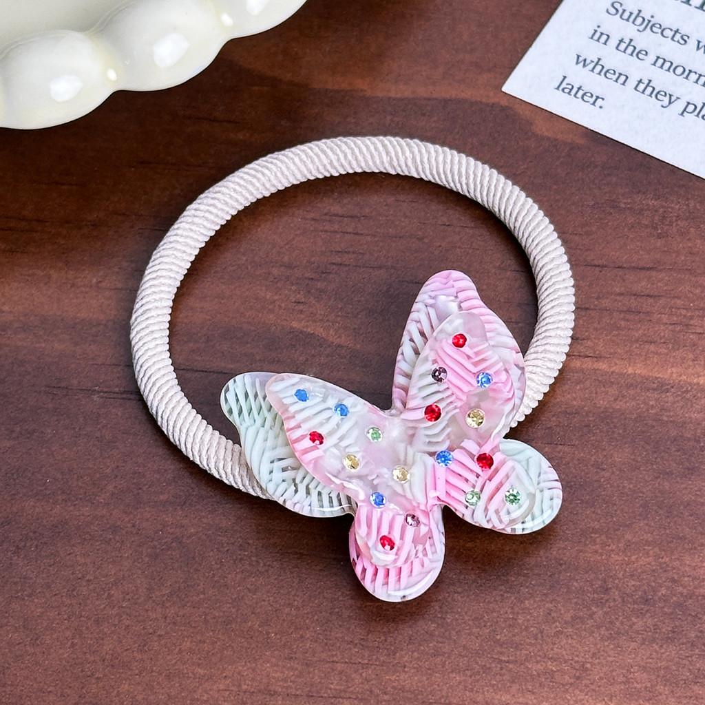 Cute Butterfly Hair Clip With Sparkling Rhinestones For Stylish High Ponytails