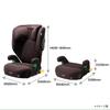 Aprica RideCrew ISOFIX AC Junior Booster Seat for Children Ages to R129 with Cup Holder and Removable Backrest 2224703 3.5 12, Compliant, (Brown)