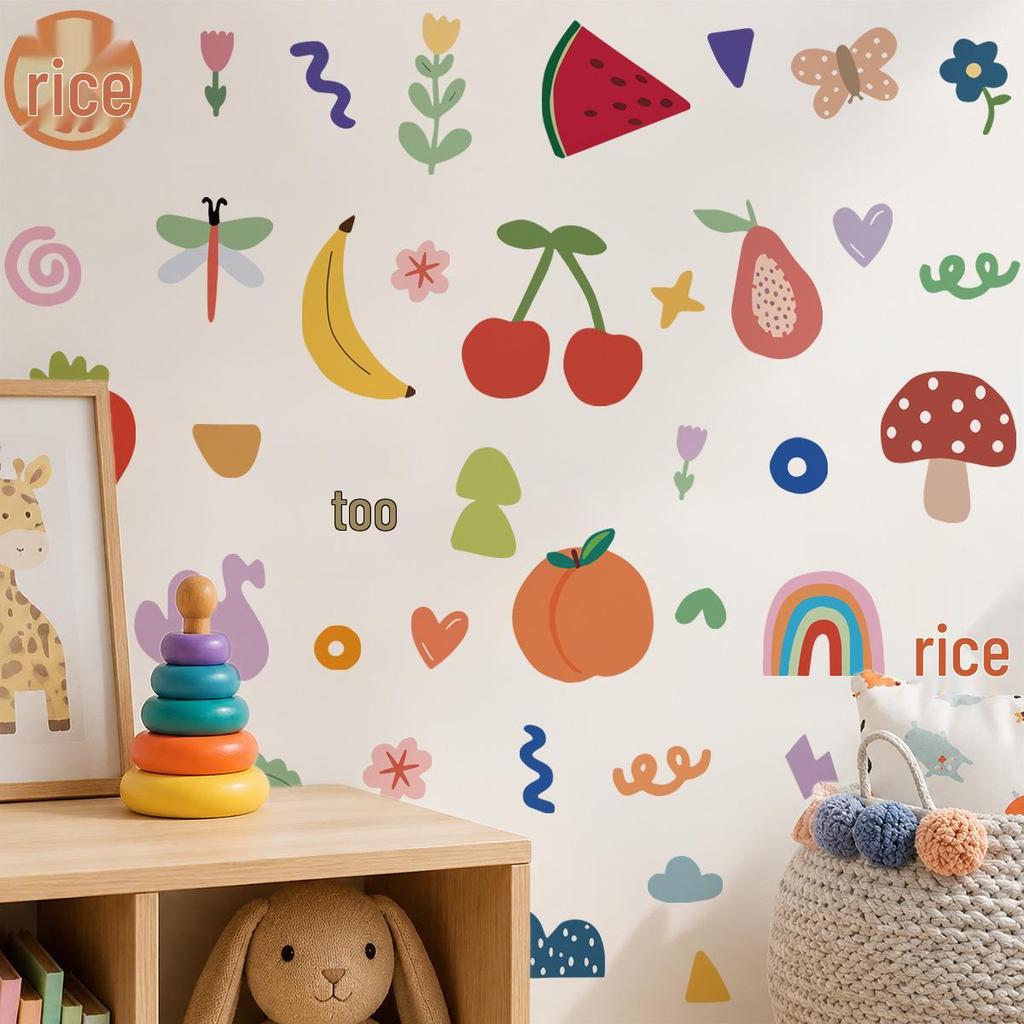 European Style Cartoon Fruit Wall Stickers for Children's Bedroom - Ideal for Hot Selling