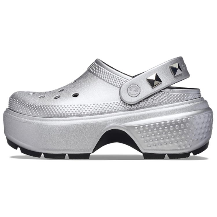 Crocs Eva Fashion Breathable Clogs Women Footwear Silver 210362-040