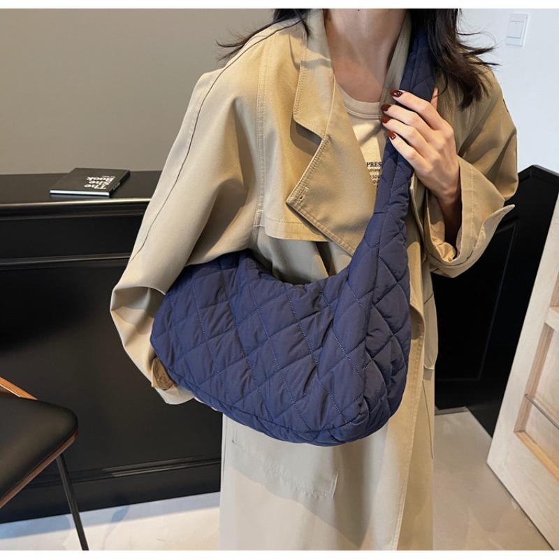 Rhombus Bag High-end Sense Autumn and Winter Simple Armpit Bag Large Capacity Fashion Shoulder Messenger Bag