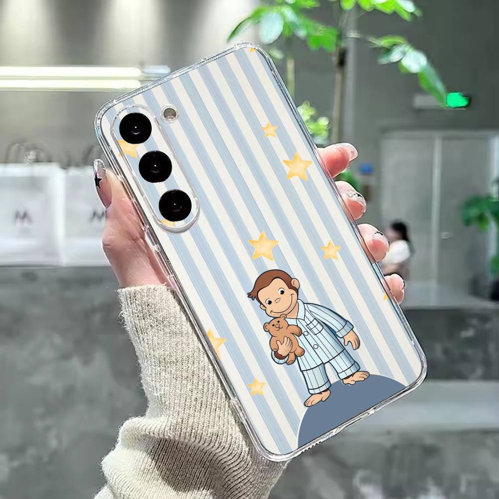Luxury C-Curious G-George Phone Case For Samsung Galaxy A91,80,73,72 ,71,53,52,32 ,31,22,21s,20,Transparent Case
