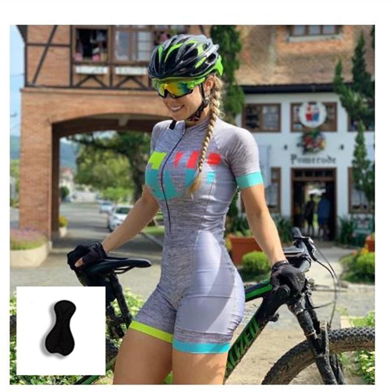 Women Short Sleeve Cycling Triathlon Suit Tres Pinas Trisuit Cycling Skinsuit Bike Jumpsuit Summer Speedsuit Bodysuit