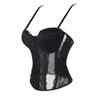 Women's  Sexy LaceBack Zip Corset Top Bustier G-string Body Shapewear