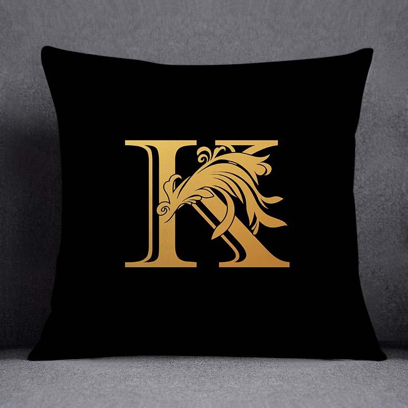 

Декоративная наволочка с узором «Золотой алфавит» от Tyrant, квадратная наволочка, украшение для домашнего офиса 40x40cm