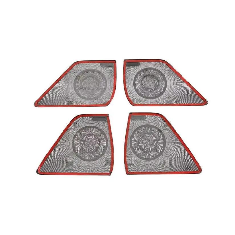 For BYD Han Ev Dm   Car Accessories Stainless Steel Four Door Horn Covers Are Decorated With Sequ