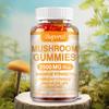 Houbové gumové bonbony, obsahující směs hub Hericium erinaceus a Cordyceps sinensis, 2500 mg na porci, vhodné pro dospělé.