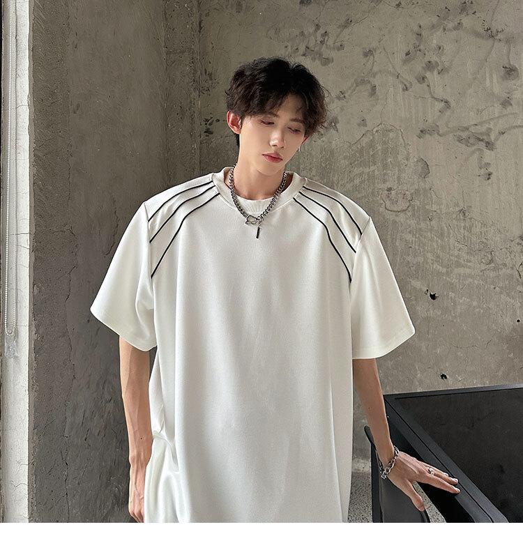 

Мужская модная летняя футболка с коротким рукавом из плотного материала от CleanFit L белый